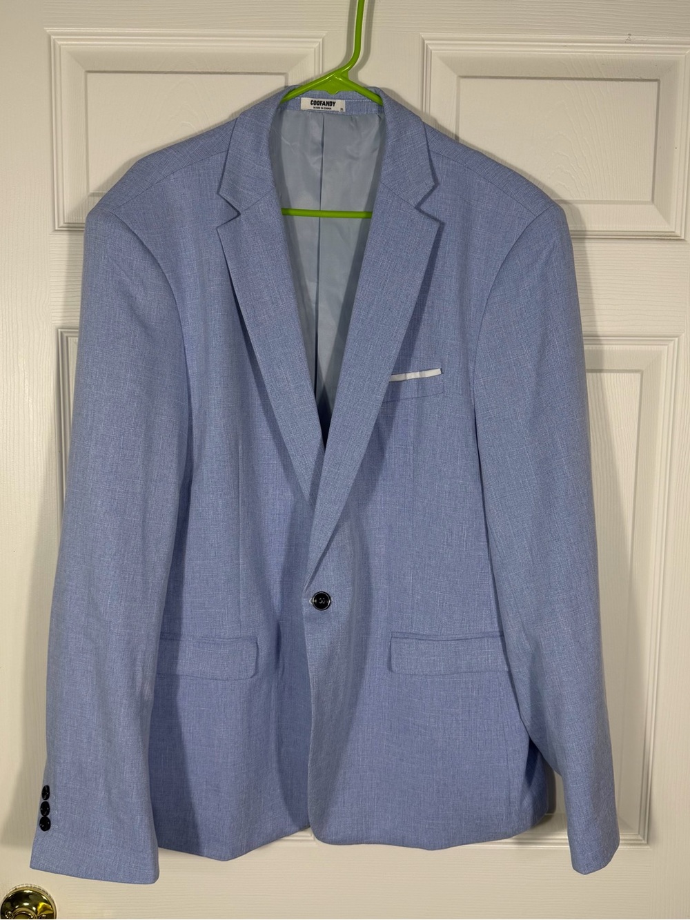 Corsair Light Blue Men's Single-Button Blazer